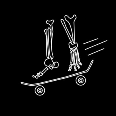 Skeleton Skates - Mens Staple T shirt Design
