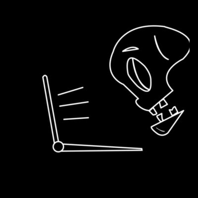 Skull and laptop dark Design