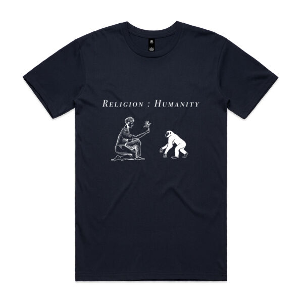 Religion: Humanity (Dark Colours) - Mens Staple T shirt Thumbnail
